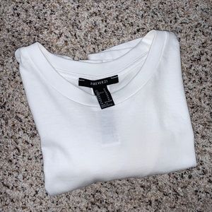 Forever 21 Basic White Cotton T-Shirt